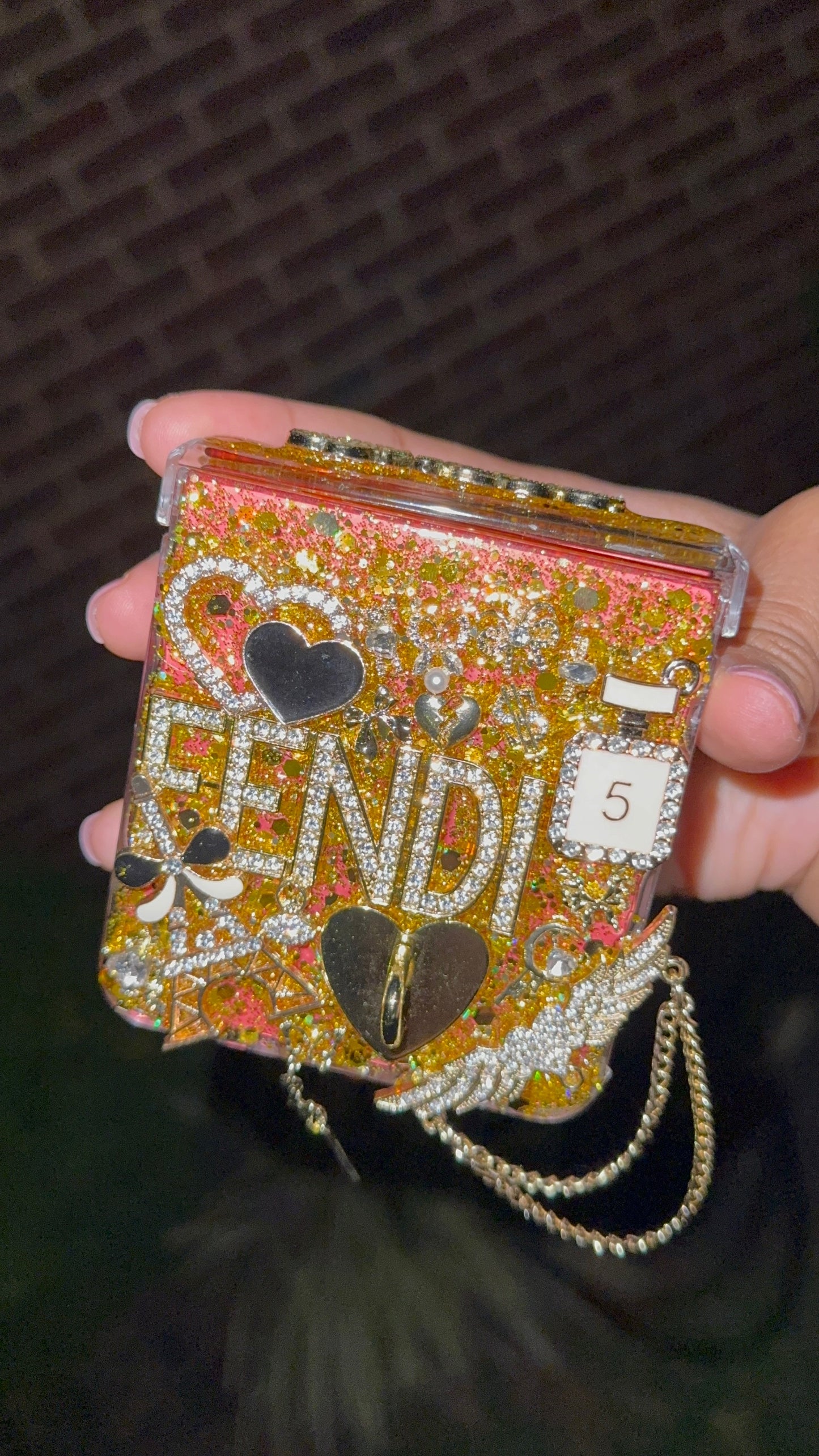 **Ready to Ship** Gold Queen/Fendi Junk Case (ZFlip7)