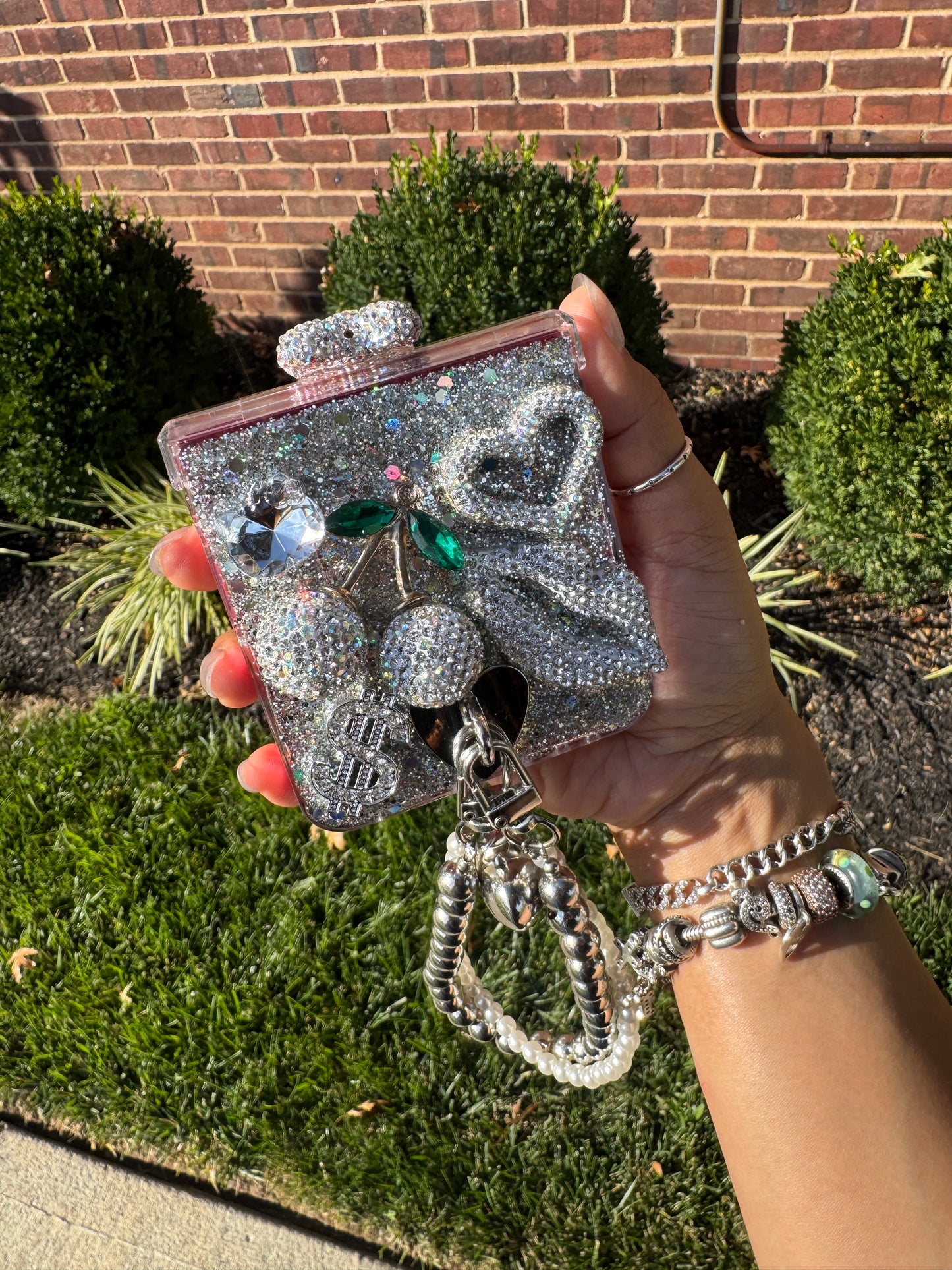 Chunky Silver Junk Case (for Z Flip 7 Case Ready to ship)